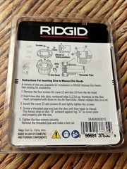 Ridgid 37830 3/4&Prime; NPT RH Threading Dies