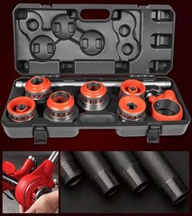 36475 12-R 1/2&Prime;-2&Prime; NPT Manual Exposed Ratchet Pipe Threader Set w/6 NPT Die