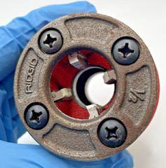 RIDGID 1/2 in. 00-R Manual Ratchet NPT Pipe Threading Die Head *PREOWNED* #T27