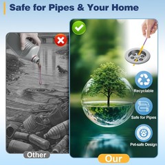 35Inch Metal Drain Snake Hair Clog Remover, Reusable Sink Snake Drain Hair Re&hellip;