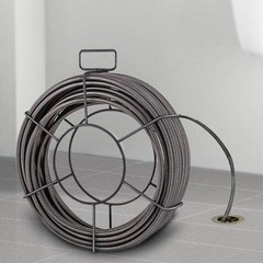 Drain Cleaning Cable 100 FT x 38 Inch Solid Core Steel Sewer Cable with 4