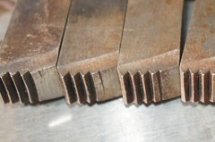 Set of 5: NYE 3-inch (3&Prime;) LEFT-HAND &ldquo;L&rdquo; Pipe Threading Die Cutting Inserts