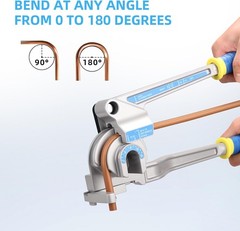 DOMINOX 3-IN-1 Tube Bender, Outer Diameter 1/4&Prime;, 3/8&Prime;, 1/2&Prime;, 0-180&deg;
