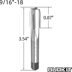 Burkit 9/16&Prime;-18 UNF Tap and Die Set, 9/16 x 18 UNF Machine Thread Tap and Rou&hellip;