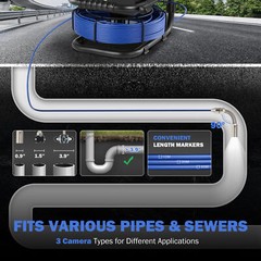 4.3&Prime; 30M Sewer Pipe Inspection Camera 23MM Drain Pipeline Meter Counter 32GB HD