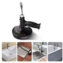 NEW Manual 15 ft Drain Auger with Pistol Grip Handle for Household Pipe Cleaning