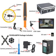 9&Prime; DVR Pipe Locator Industrial Drain Sewer Inspection Camera Self Leveling 30M