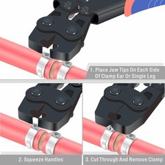 ICP-PC01 PEX Cinch Clamp Removal Tool Removes 3/8-in 1/2-in 3/4-in 1-in & 13mm