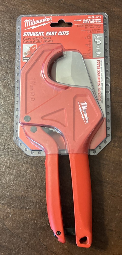 New Milwaukee 48-22-4210 1-5/8 in. Ratcheting Pipe Cutter