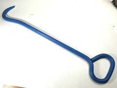 Manhole Cover Hook, 36&Prime; Solid Hex shape steel, Inline handle, Pointed tip, USA