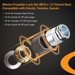 74039 Marine Propeller Lock Set For Mercury MerCruiser OMC 3/4&Prime;- 16 Thread Size