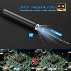 Pipe Inspection Camera Endoscope Video Sewer Drain Cleaner Waterproof Snake USB