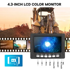 17MM Handheld Drain Sewer Camera Pipe Inspection Camera 4.3&Prime; DVD Monitor 30M