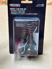 Ridgid T-250 48482 Drain Cleanout Snake Tool Kit for C4 C6 C7 C8 C0 Cables