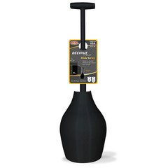 Korky BeehiveMAX Hideaway &ndash; Heavy Duty Toilet Plunger with Holder in Black
