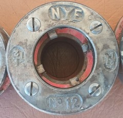 3 Piece NYE No. 12 Pipe threader dies 1-1/4&Prime;, 1-1/2&Prime;, 2&Prime; no chipped teeth