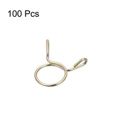 Fuel Line Hose Clips, 100pcs 14mm 65Mn Steel Tubing Spring Clamps