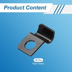 30Pcs 4mm Pipe Strap Carbon Steel Conduit Strap, Black