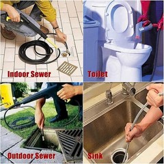 Sewer Cleaning Tool High-Pressure Nozzle, 2 Pack Sewer Jetter Kit For Pressure
