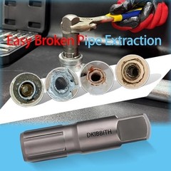 6-Piece Heavy Duty Steel Pipe Extractor Set for Removing Damaged Threads, 1/8&Prime;-1
