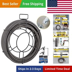 Solid Core Steel Sewer Cable with 4 Cutter for 2&Prime; to 4&Prime; Pipes, Sewer Auger Cl&hellip;