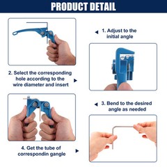 ONE Tubing Bender Tool 1/8&Prime; 3/16&Prime; 1/4&Prime; Brake Fuel Line Handheld Blue for Car