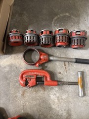 RIDGID Set Lot 1/2&rdquo;-1 1/2&rdquo; 12r Threading Threader Die Set Kit 1A Pipe Cutter