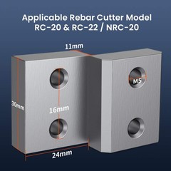 Electric Rebar Cutter Replacement Jaw Blades D2 Steel Material For 3/4inch 20mm