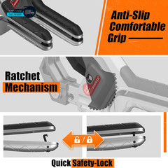 PVC Pipe Cutter 3-Gear Adjustable Cut up to 2-1/2&rdquo; Ratchet Pipe Cutter Tool