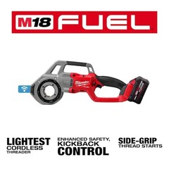 Milwaukee Tool 2870-22 M18 Fuel Compact Pipe Threader With One-Key Kit With 1/2