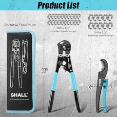 2-IN-1 Pex Crimping Clamp Cinch & Remove Tool with Pipe Hose Cutter, Pex Pipe Fi