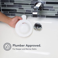 BathShroom Bathtub Overflow Drain Cover &ndash; Bath Tub No Size, White
