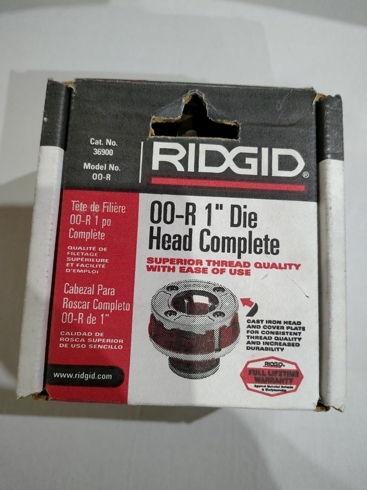 RIDGID 36900 Die Head NPT 1 Inch Right Hand Manual Threader