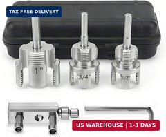 5 pcs Integrated Internal & External Pipe Threading Tool Kit with 1/2&Prime; 3/4&Prime; 1&Prime; D
