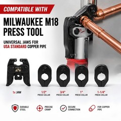 360 Rotation Ring Jaw Compatible With Milwaukee M18 Press Jaws