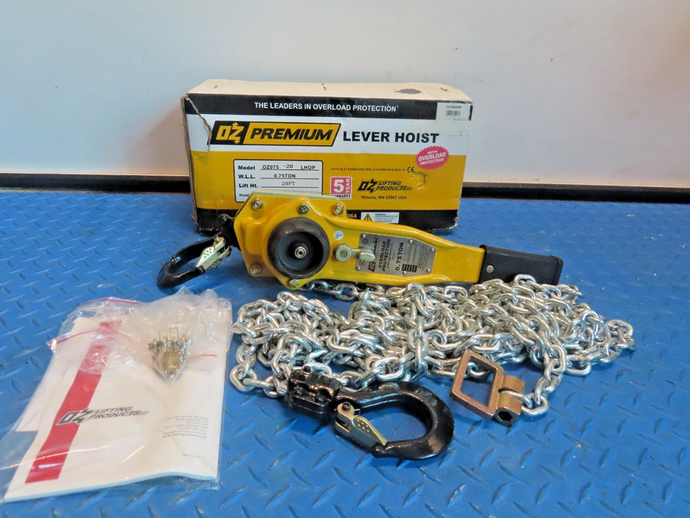 Premium Chain Hoist with Overload Protection 0.75 ton
