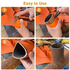 10x Pipe Saddle Template Cutting Guide 3/4&Prime;-8&Prime; for Welding Miter Cut Pipe Layout