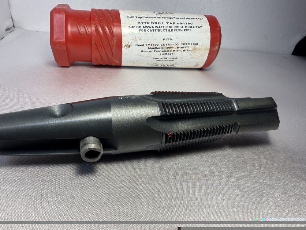 Reed Mfg 04390 DT75 3/4&rdquo; CC AWWA Drill Tap for Cast/Ductile Iron Pipe