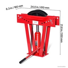 12 Ton Hydraulic Pipe Bender Manual Metal Tube Bending Machine 6 Dies 1/2 2