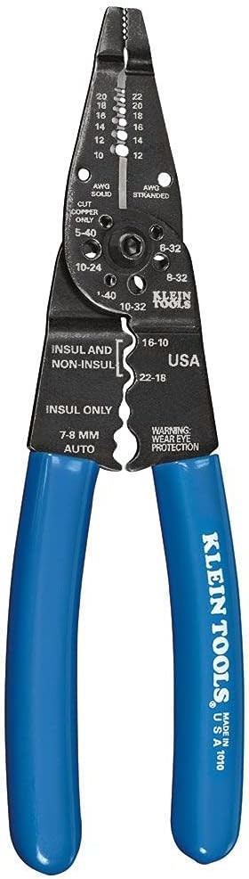 Klein Tools 1010 8-Inch Multi-Purpose Electrician Tool, Wire Crimper, Made in US
