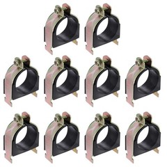 10 Pcs Rubber Cushion Strut Clamps, 2-5/8&Prime; OD Carbon Steel Pipe Strut Clamp