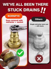 1.5&Prime; Tub Drain Removal Tool with 1-inch Socket, 2pcs bathtub extractor set