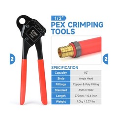 iCrimp IWS-1807CN PEX Crimping Tool Kit with PEX Crimpers, PEX Tubi&hellip; Fast Ship