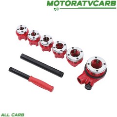ALL-CARB 6-Piece Set Of NPT 1/4&Prime; to 1-1/4&Prime; Manual Ratchet Pipe Thread Pipe Reel