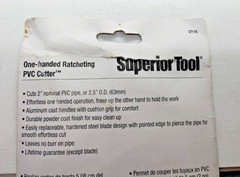 SUPERIOR 37116 PVC PIPE TUBING 2 1/2&Prime; RATCHETING PVC CUTTERS TOOL. PLEASE READ