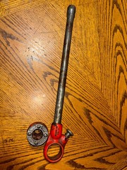RIDGID 00-R 1/2&Prime; PIPE THREADER DIE HEAD w/ RIDGID RATCHET HANDLE FREE SHIP