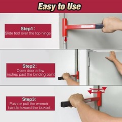 Door Hinge Adjustment Tool Hinge Bender Wrench for .134 Gauge Commercial Door&hellip;