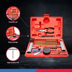 TOOLUXE 50003L Universal Heavy Duty Tire Repair Kit | 57 Piece Value Pack | F&hellip;