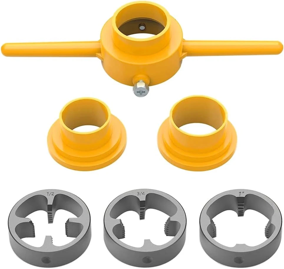 6Pcs PVC Thread Maker Tool Pipe Threader Plumbing Tool Kit Plastic Pipe round Di