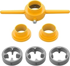 6Pcs PVC Thread Maker Tool Pipe Threader Plumbing Tool Kit Plastic Pipe round Di